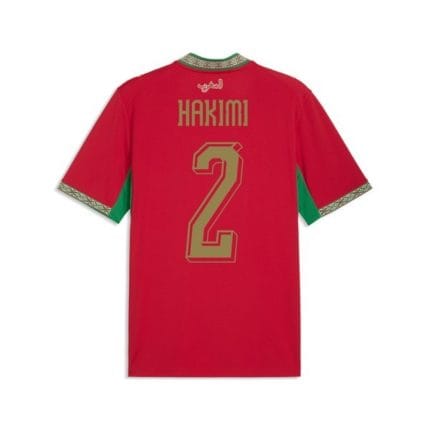 Camiseta de la primera equipación de Marruecos para adulto con el dorsal de Achraf Hakimi para el Mundial 2026.