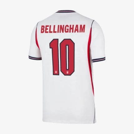 Camiseta de la primera equipación de Inglaterra 2026 para adulto con el dorsal de Jude Bellingham. Talla de hombre.