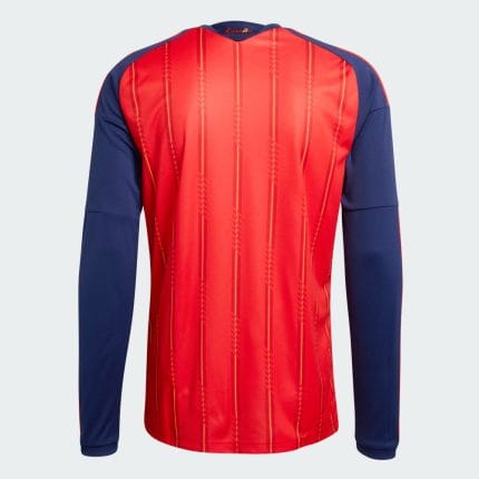 Camiseta de manga larga de la primera equipación de España para 2026. Uniforme de fútbol para adulto en color rojo.