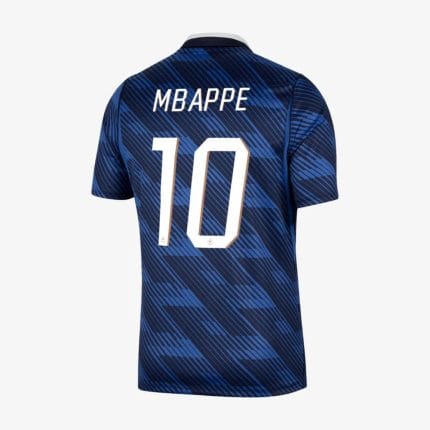 Camiseta primera equipación de Francia 2026 azul para adulto con el dorsal de Mbappé. Viste los colores de Les Bleus.