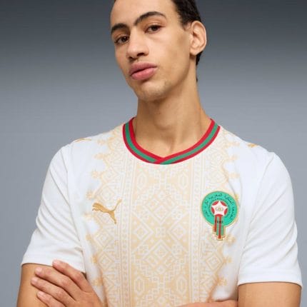 Camiseta de fútbol visitante de la selección de Marruecos para el Mundial 2026, versión para adulto.