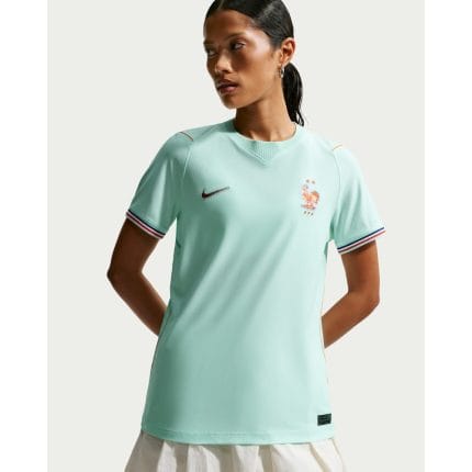 Camiseta de fútbol visitante de mujer de la selección de Francia para la temporada 2026. Segunda equipación oficial.
