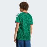 Equipación de fútbol para niño de México 2026, primera equipación oficial. Camiseta y pantalón verde para el Mundial.