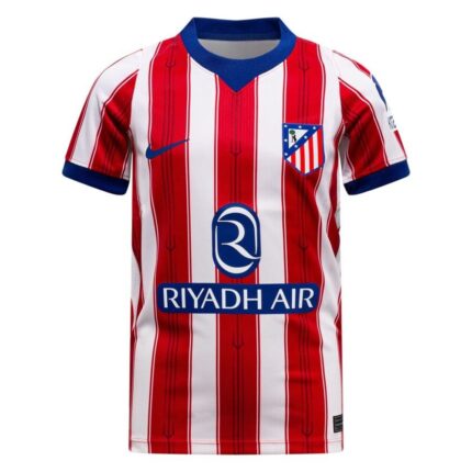 Camiseta rojiblanca del Atlético de Madrid para la temporada 2027. Modelo de la primera equipación para adulto en venta.