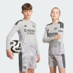 Camiseta de portero para niños del Arsenal FC temporada 26/27. Equipación oficial de guardameta del Arsenal para infantil.