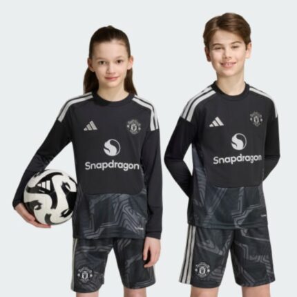 Camiseta de portero para niños del Manchester United temporada 2026-2027. Equipación oficial de guardameta para los más pequeños.