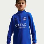 Camiseta de entrenamiento del Inter de Milán 26/27 para niño. Vista frontal de la equipación oficial de entrenamiento infantil.