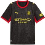 Camiseta de fútbol del Girona FC, segunda equipación de visitante para la temporada 2026/2027. Vista frontal.