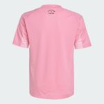 Camiseta de fútbol para niños del Inter Miami CF, primera equipación de la temporada 25/26. Color rosa y negro oficial.