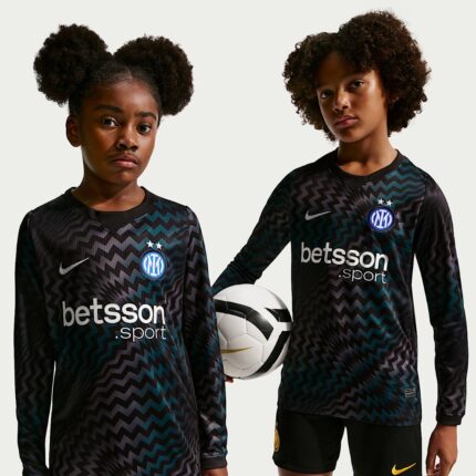 Camiseta de portero para niños del Inter de Milán, temporada 2026-2027. Equipación oficial de guardameta en versión infantil.