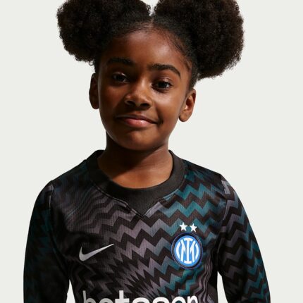 Camiseta de portero para niños del Inter de Milán, temporada 2026-2027. Equipación oficial de guardameta en versión infantil.