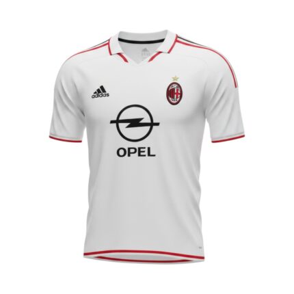 Camiseta retro AC Milan 2004/05 segunda equipación — vista frontal en maniquí
