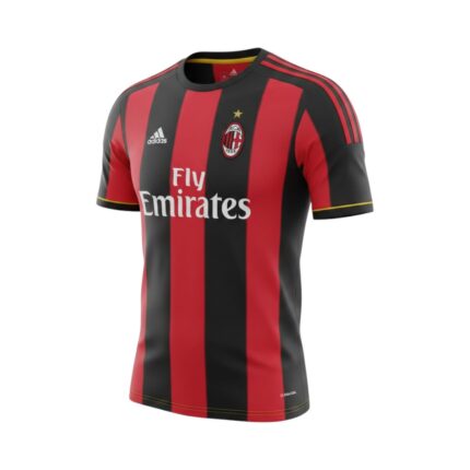Camiseta retro AC Milan 2010/11 primera equipación — vista frontal en maniquí