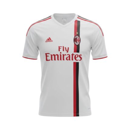 Camiseta retro AC Milan 2011/12 segunda equipación blanca — vista frontal en maniquí