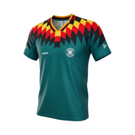 Camiseta retro de la selección de Alemania, segunda equipación de la temporada 1994. — vista frontal en maniquí
