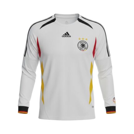 Camiseta retro Alemania 2006 primera equipación manga larga — vista frontal en maniquí