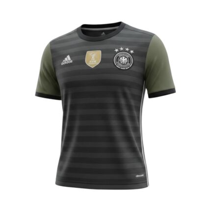 Camiseta de fútbol retro de Alemania, segunda equipación de la temporada 2016. — vista frontal en maniquí