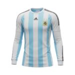 Camiseta retro Argentina 2006/07 primera equipación manga larga — vista frontal en maniquí