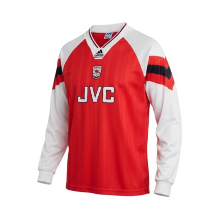 Camiseta retro Arsenal 1992/94 primera equipación manga larga — vista frontal en maniquí
