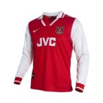 Camiseta retro Arsenal 1996/97 primera equipación manga larga — vista frontal en maniquí