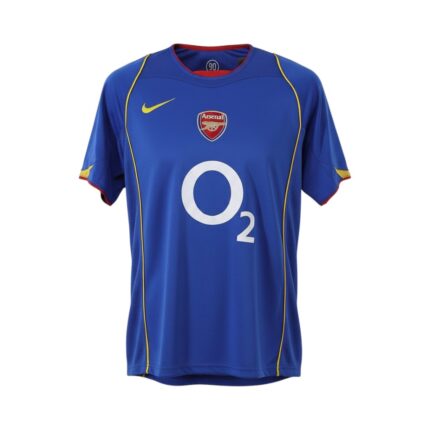 Camiseta retro Arsenal 2004/05 segunda equipación azul — vista frontal en maniquí