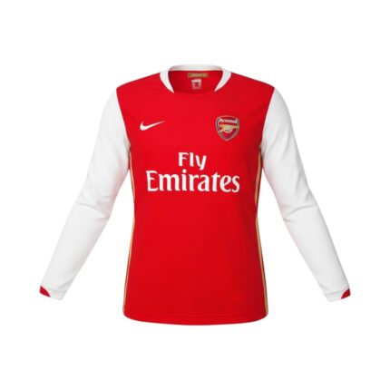 Camiseta retro Arsenal 2006/07 primera equipación manga larga — vista frontal en maniquí