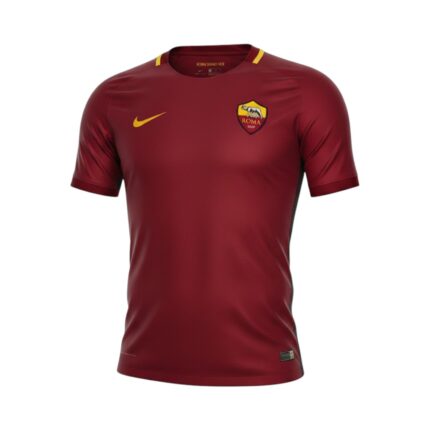 Camiseta retro AS Roma 2017/18 primera equipación — vista frontal en maniquí