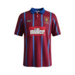 Camiseta retro Aston Villa 1993/95 primera equipación — vista frontal en maniquí