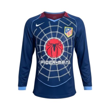 Camiseta retro Atlético de Madrid 2004/05 segunda equipación manga larga — vista frontal en maniquí