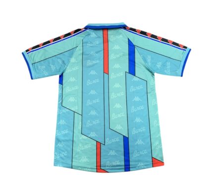 Camiseta retro del FC Barcelona de la temporada 1996/97, segunda equipación en color aguamarina. — foto 2