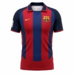 Maillot retro del FC Barcelona de la temporada 2003/04, versión de la primera equipación para hombre.