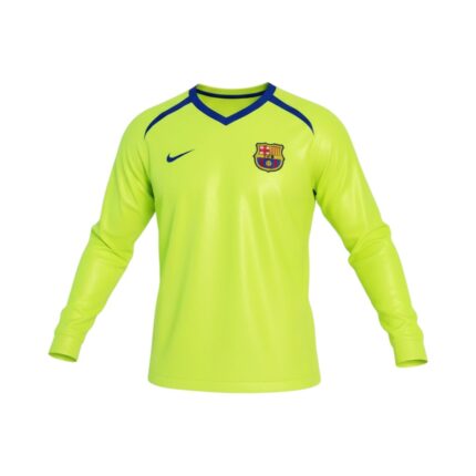 Camiseta retro FC Barcelona 2005/06 segunda equipación manga larga — vista frontal en maniquí