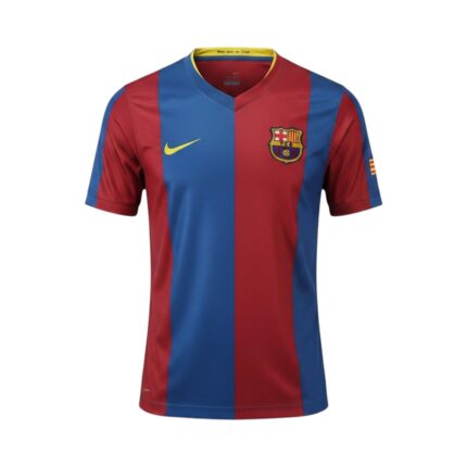 Camiseta retro Barcelona 2006/07 Primera Equipación — vista frontal en maniquí