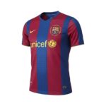 Camiseta retro Barcelona 2007/08 Primera Equipación — vista frontal en maniquí