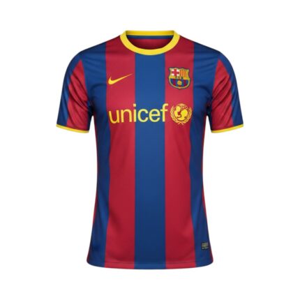 Camiseta retro FC Barcelona primera equipación 2010/11 — vista frontal en maniquí