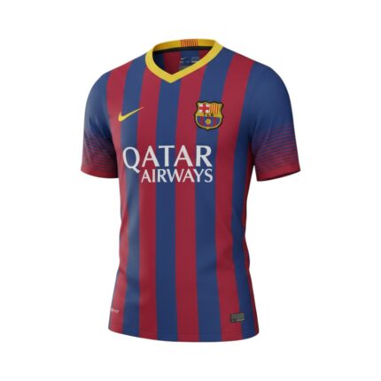 Camiseta retro FC Barcelona 2013/14 primera equipación — vista frontal en maniquí