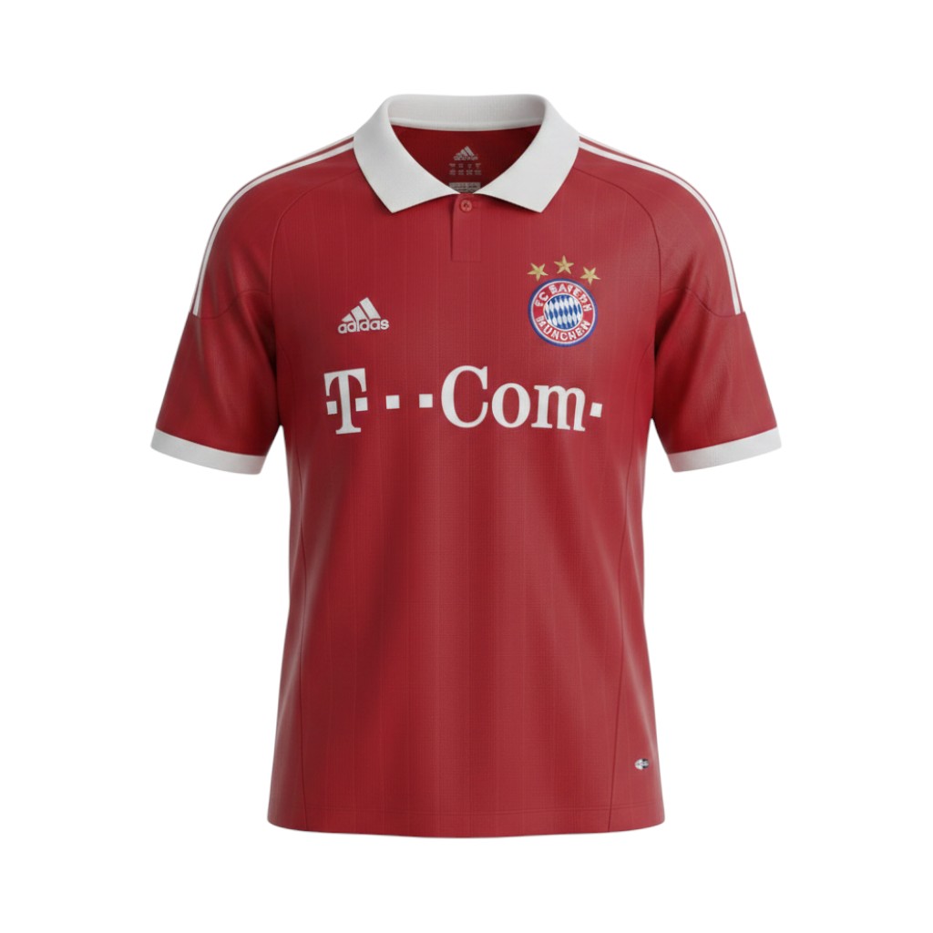 camiseta-retro-bayern-de-munich-2006-07-primera-equipacion-01 Camiseta retro del Bayern de Múnich de la temporada 2006/07, primera equipación. — vista frontal en maniquí