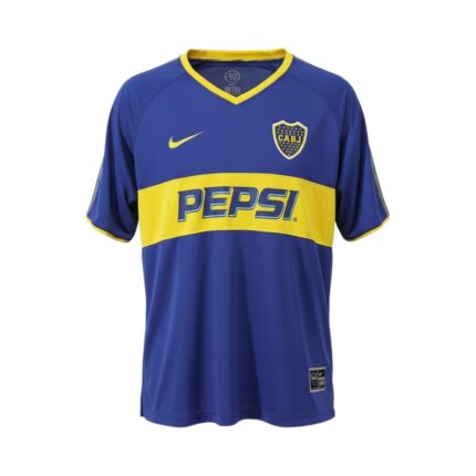 Camiseta retro Boca Juniors 2003/04 primera equipación — vista frontal en maniquí