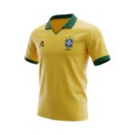 Camiseta retro Brasil 1988 Primera Equipación — vista frontal en maniquí