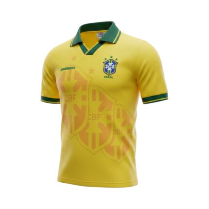 Camiseta retro Brasil 1994 Primera Equipación — vista frontal en maniquí