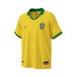 Camiseta retro Brasil 1997 primera equipación — vista frontal en maniquí