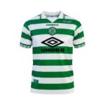 Camiseta retro Celtic 1998/99 primera equipación — vista frontal en maniquí