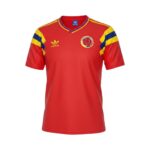 Camiseta retro Colombia 1990 segunda equipación — vista frontal en maniquí
