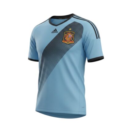Camiseta retro de la Selección Española de fútbol, segunda equipación de la temporada 2012. — vista frontal en maniquí