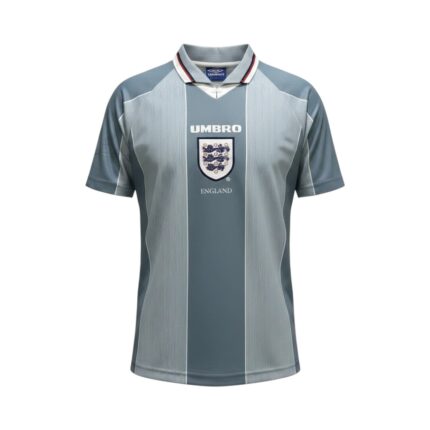 Camiseta retro de la segunda equipación de Inglaterra de la temporada 1996. — vista frontal en maniquí