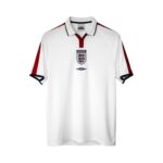 Camiseta retro Inglaterra 2004 primera equipación Umbro — vista frontal en maniquí
