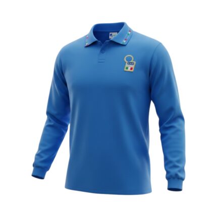 Camiseta retro de la selección italiana de fútbol, primera equipación de manga larga de la temporada 1994. — vista frontal en maniquí