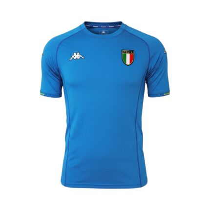 Camiseta retro azul de la selección de Italia de la temporada 2000, primera equipación. — vista frontal en maniquí