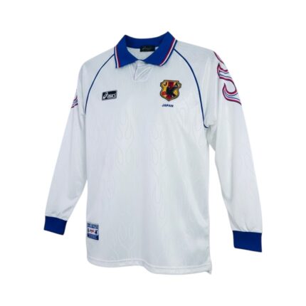 Camiseta retro Japón 1998 segunda equipación manga larga — vista frontal en maniquí