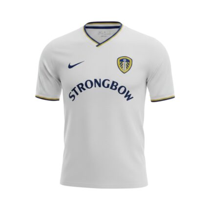 Camiseta retro Leeds United 2000/01 Primera Equipación — vista frontal en maniquí
